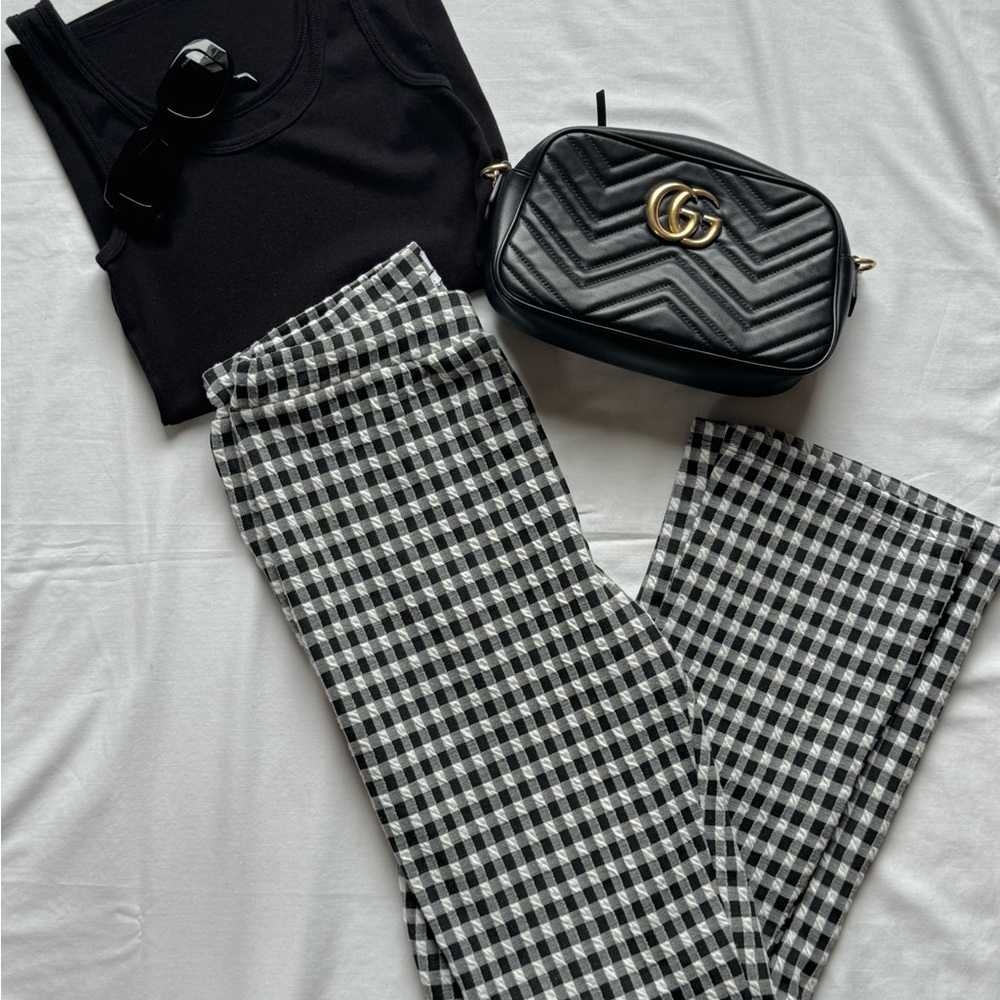 Urban Outfitters Black and White Wide Leg Pants